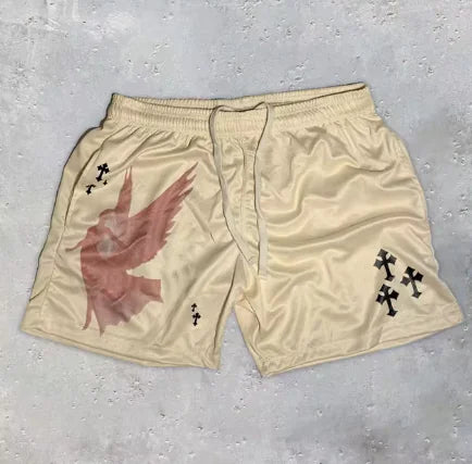Y2K Heavenly Cross Gym Shorts