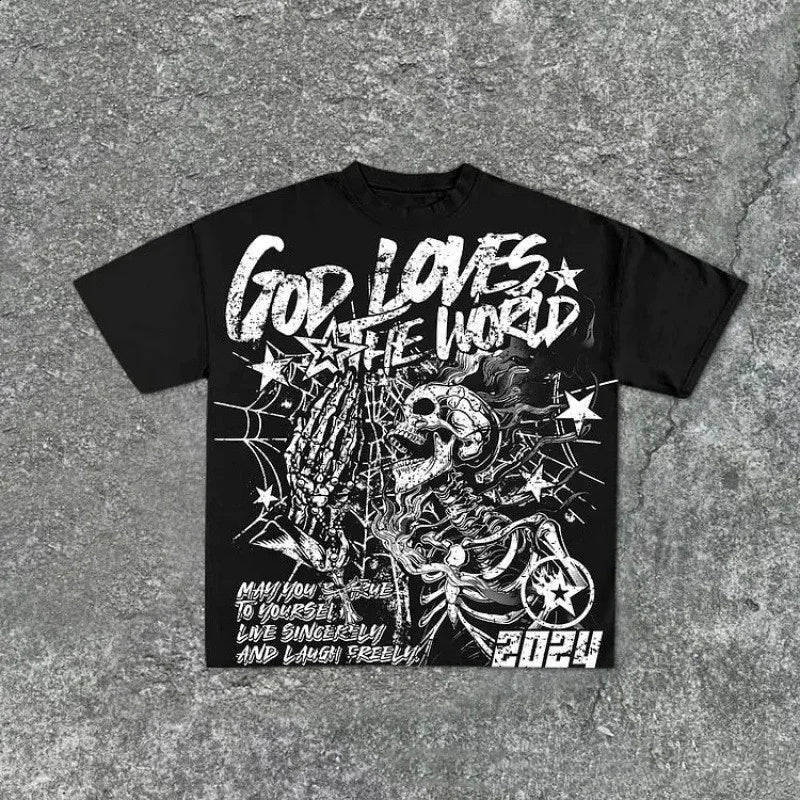 Oversized Punk Rock Hip-Hop T-Shirt