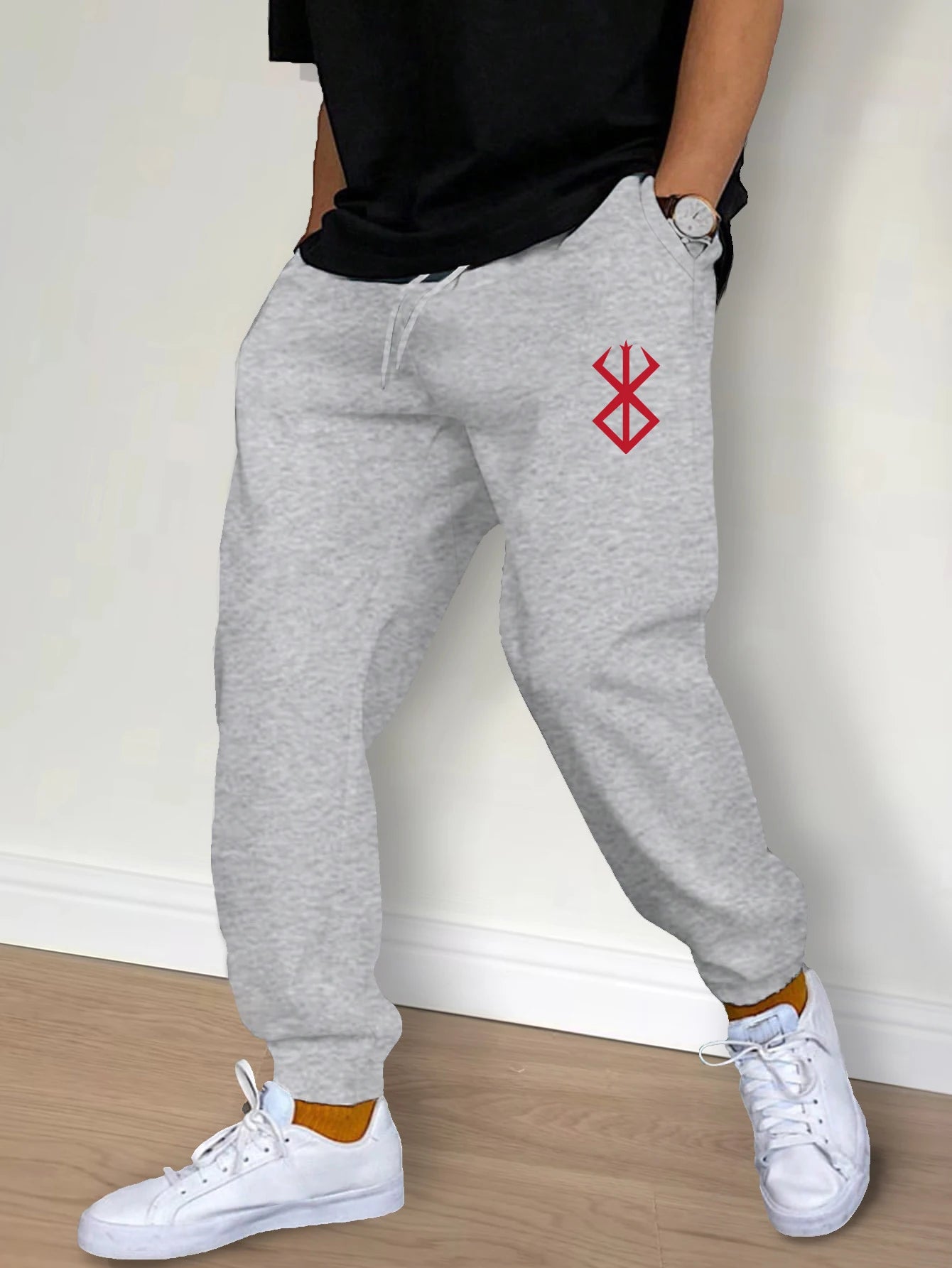 Men's Casual Pants Fashion Drawstring Casual Pants Joggers Workout