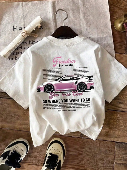Car Print T-shirt