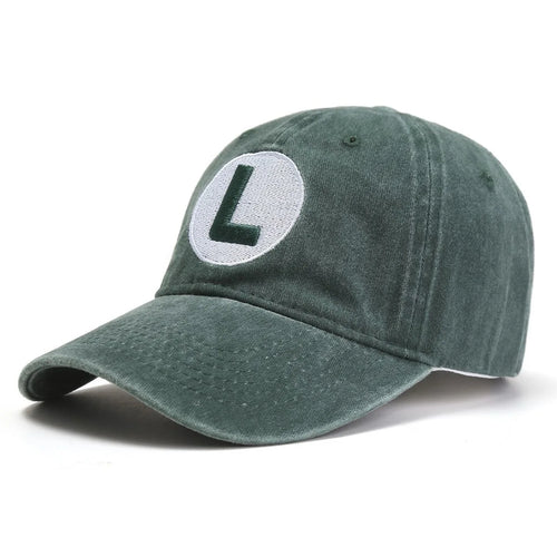 Washed Cotton Cap Letter Embroidery Baseball Cap