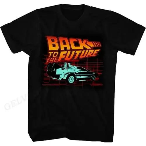 Back To The Future T Shirt Graphic Print Men Women Fashion Hip Hop