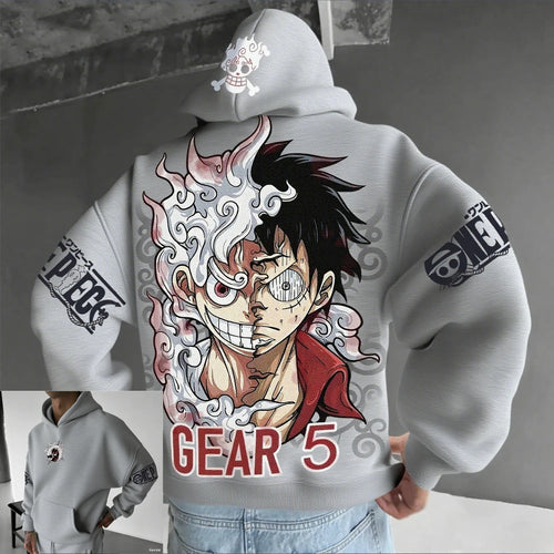 One Piece Luffy Gear 5 Nika Anime Hoodie Men Women Streetwear Casual