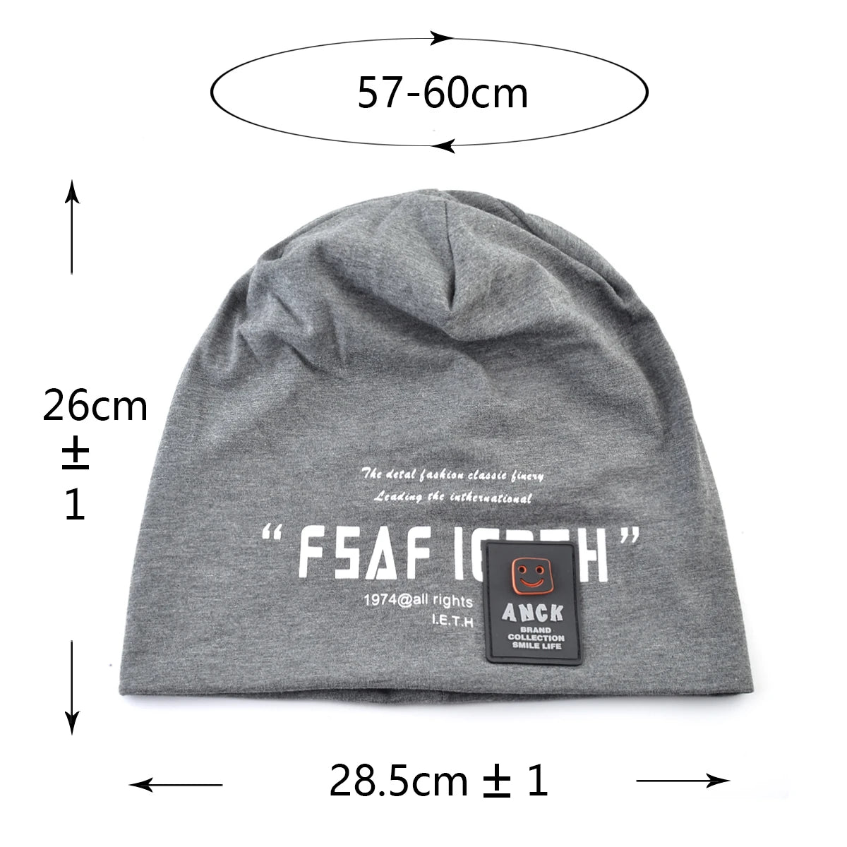 Men's Beanie Hats Autumn Outdoor Thin Casual Skullies Beanies Printing