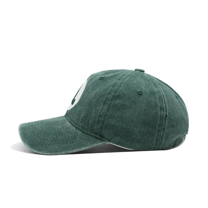 Washed Cotton Cap Letter Embroidery Baseball Cap