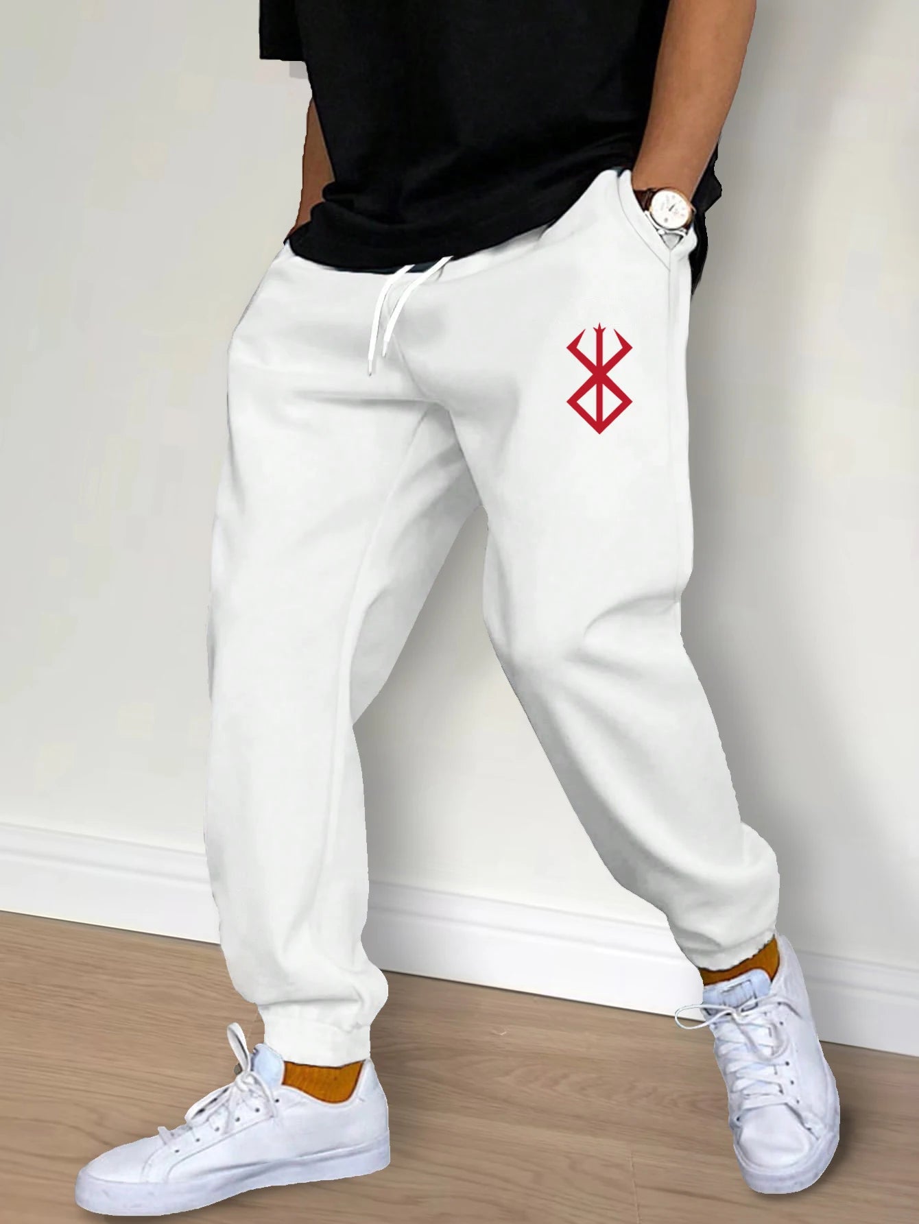 Men's Casual Pants Fashion Drawstring Casual Pants Joggers Workout