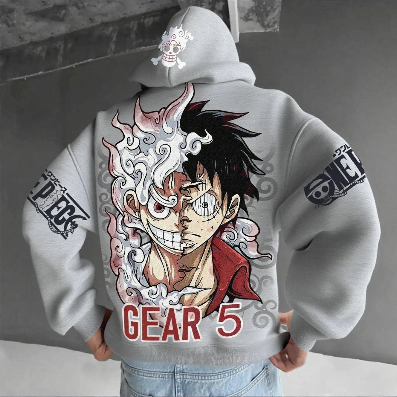 One Piece Luffy Gear 5 Nika Anime Hoodie