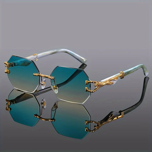 Geometric Leopard Print Sport Glasses For Women, Lightweight & Durable