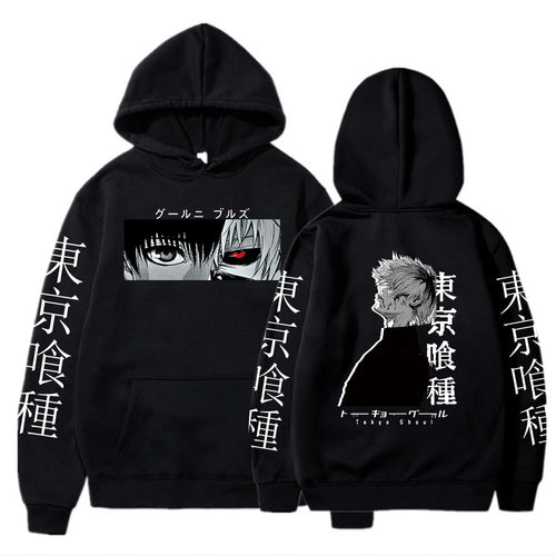 Anime Hoodie Mens Fashion Warm Sweatshirt Graphical Printed Hip Hop