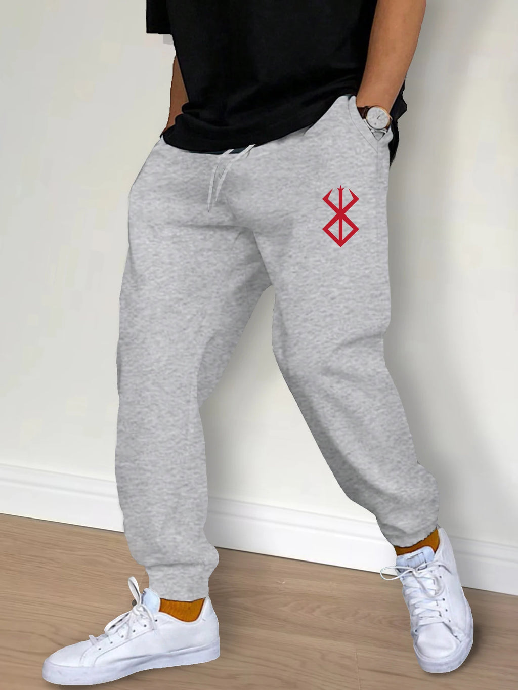 Men's Casual Pants Fashion Drawstring Casual Pants Joggers Workout