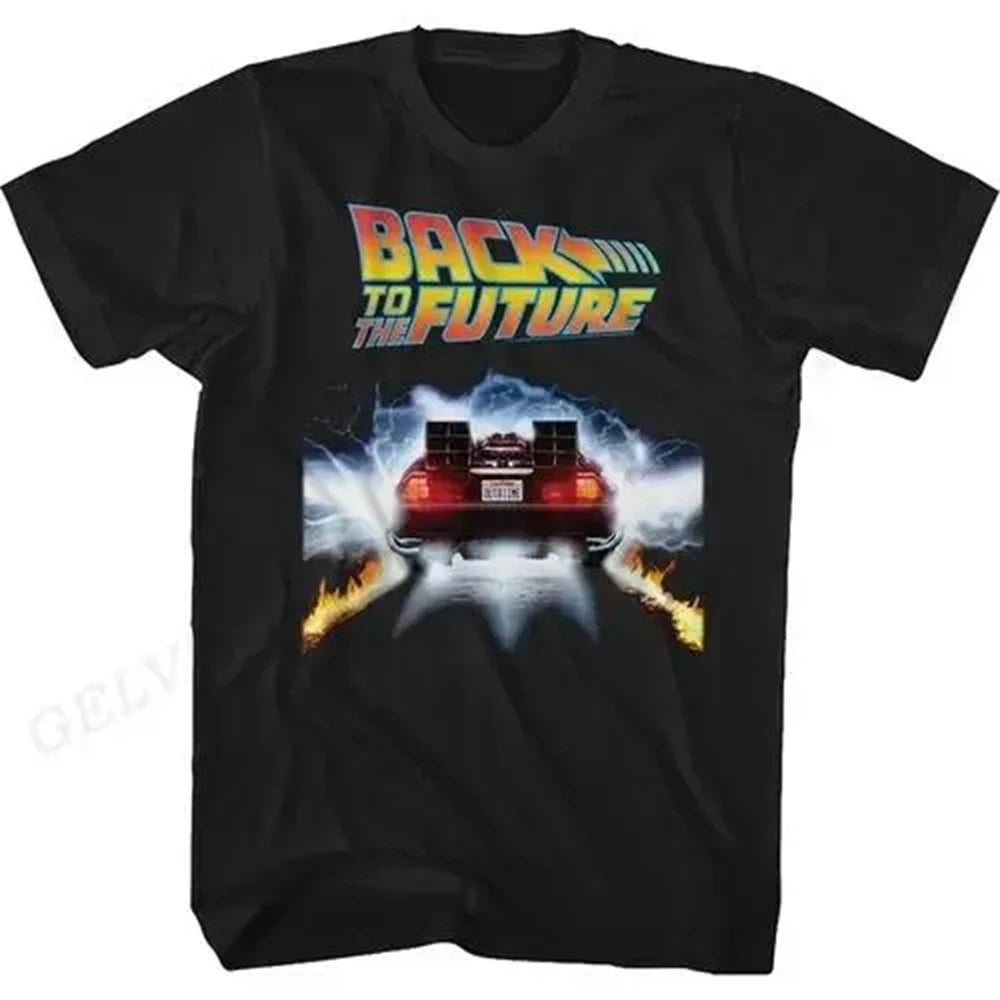 Back To The Future T Shirt Graphic Print Men Women Fashion Hip Hop