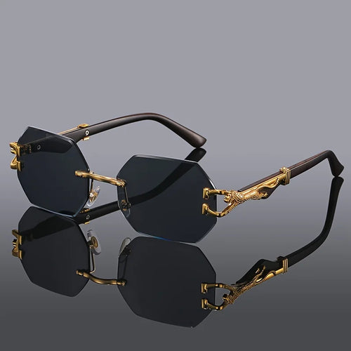 Geometric Leopard Print Sport Glasses For Women, Lightweight & Durable