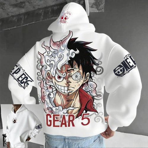 One Piece Luffy Gear 5 Nika Anime Hoodie Men Women Streetwear Casual