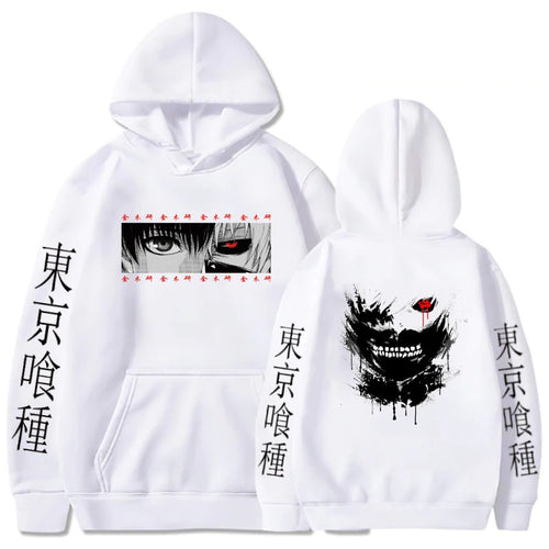 Anime Hoodie Mens Fashion Warm Sweatshirt Graphical Printed Hip Hop