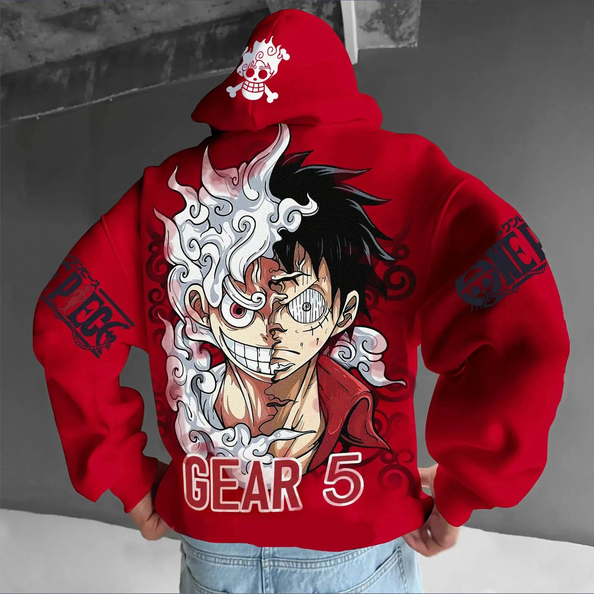 One Piece Luffy Gear 5 Nika Anime Hoodie Men Women Streetwear Casual