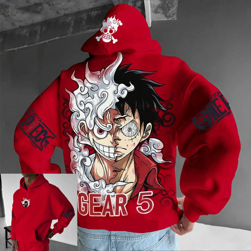 One Piece Luffy Gear 5 Nika Anime Hoodie