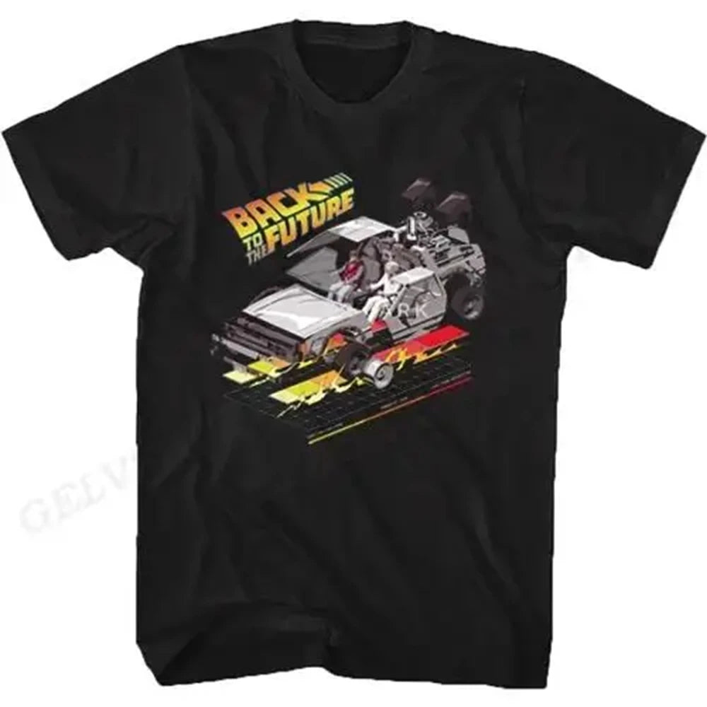 Back To The Future T Shirt Graphic Print Men Women Fashion Hip Hop