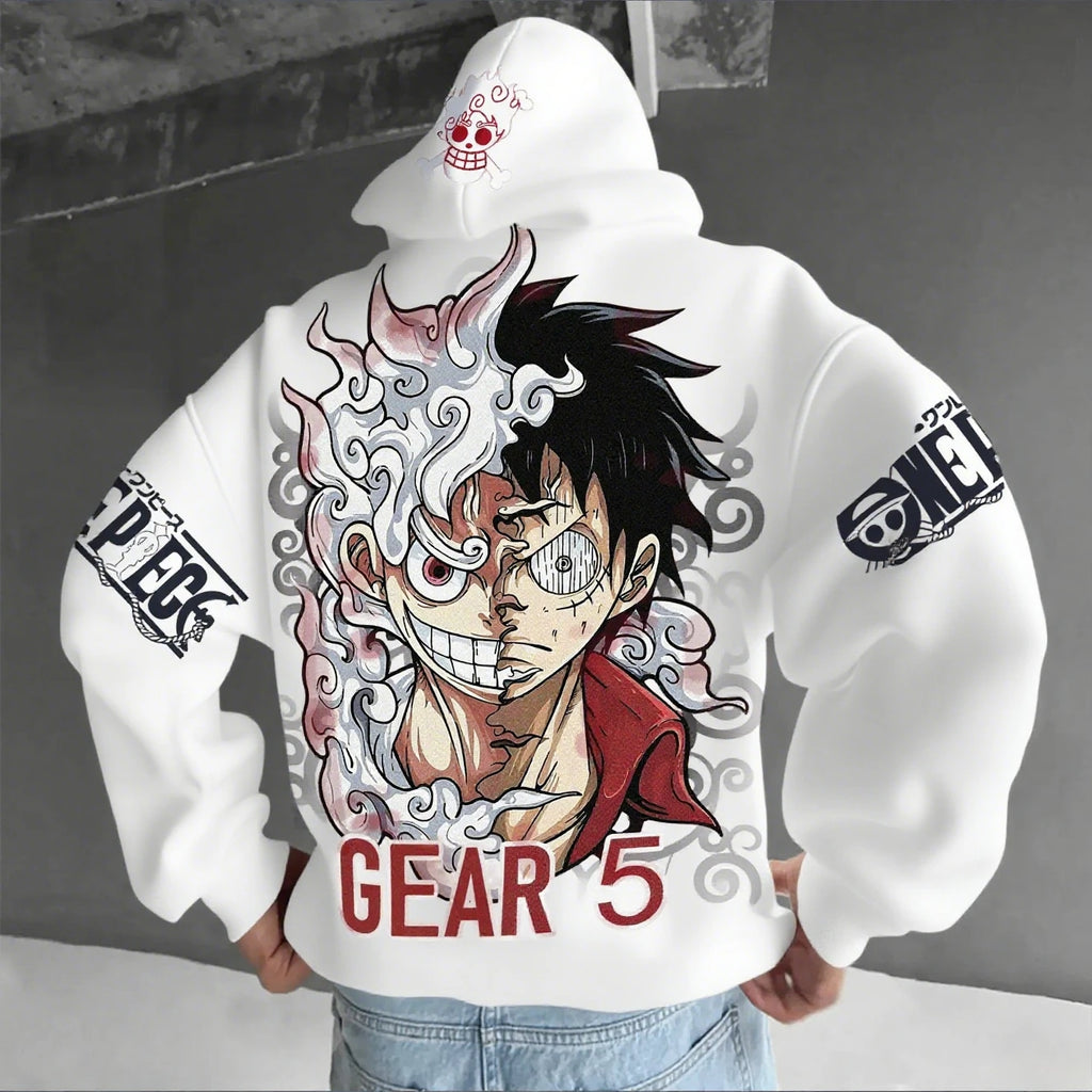 One Piece Luffy Gear 5 Nika Anime Hoodie Men Women Streetwear Casual