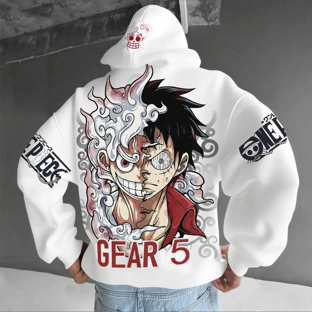 One Piece Luffy Gear 5 Nika Anime Hoodie Men Women Streetwear Casual
