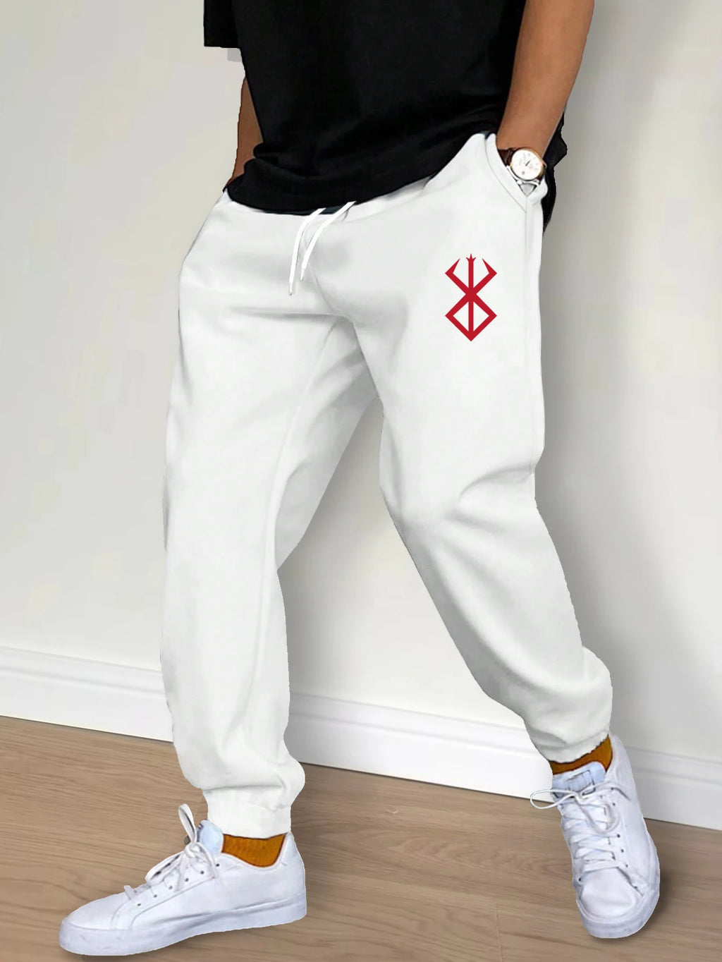Men's Casual Pants Fashion Drawstring Casual Pants Joggers Workout