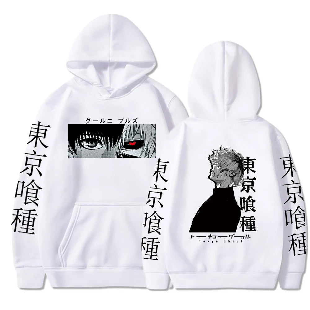 Anime Hoodie Mens Fashion Warm Sweatshirt Graphical Printed Hip Hop