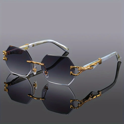 Geometric Leopard Print Sport Glasses For Women, Lightweight & Durable