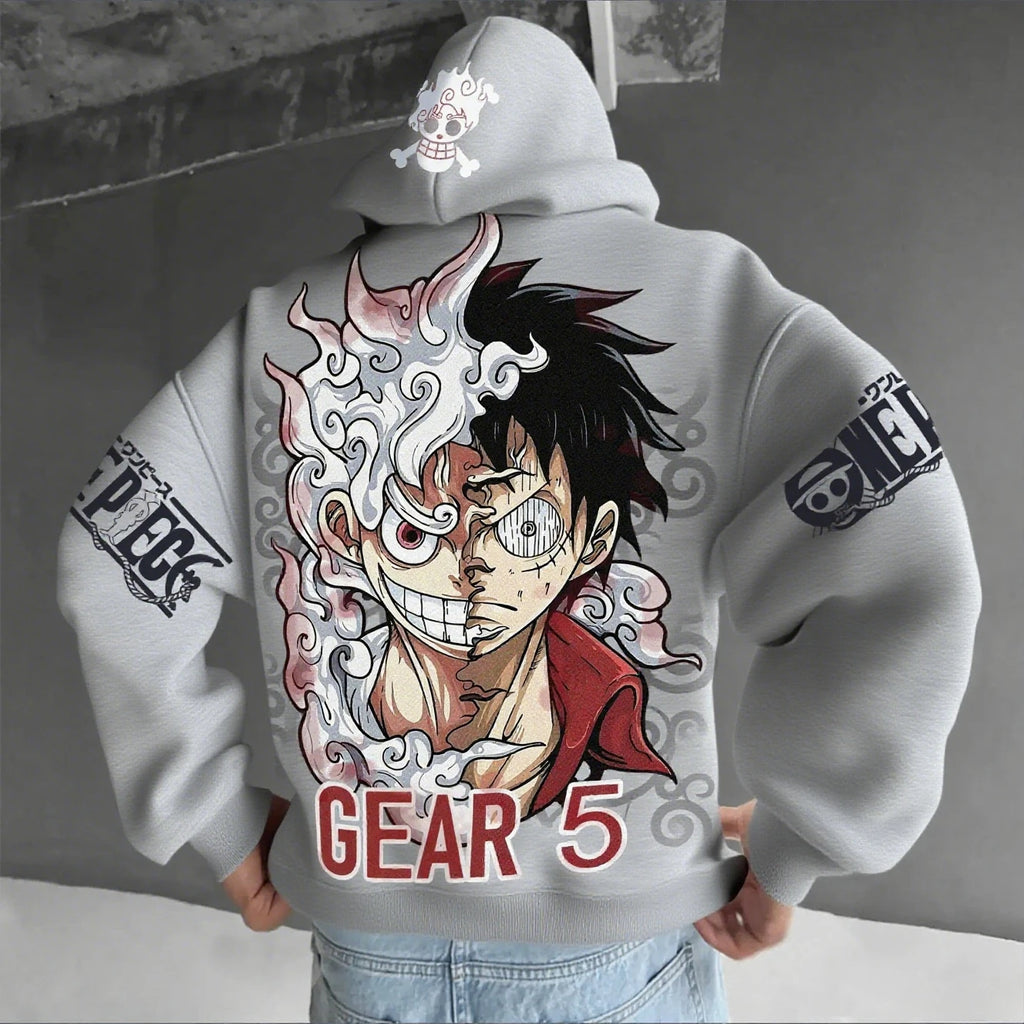 One Piece Luffy Gear 5 Nika Anime Hoodie Men Women Streetwear Casual