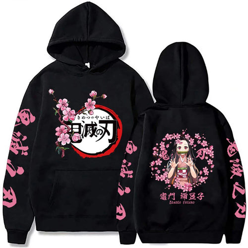 Anime Hoodie Mens Fashion Warm Sweatshirt Graphical Printed Hip Hop