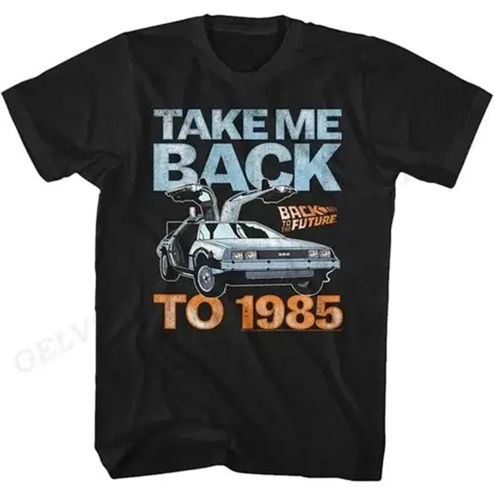 Back To The Future T Shirt Graphic Print Men Women Fashion Hip Hop