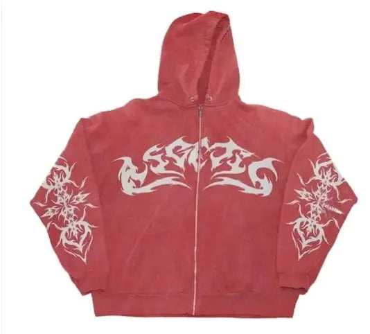 Y2K Gothic Zip Hoodie